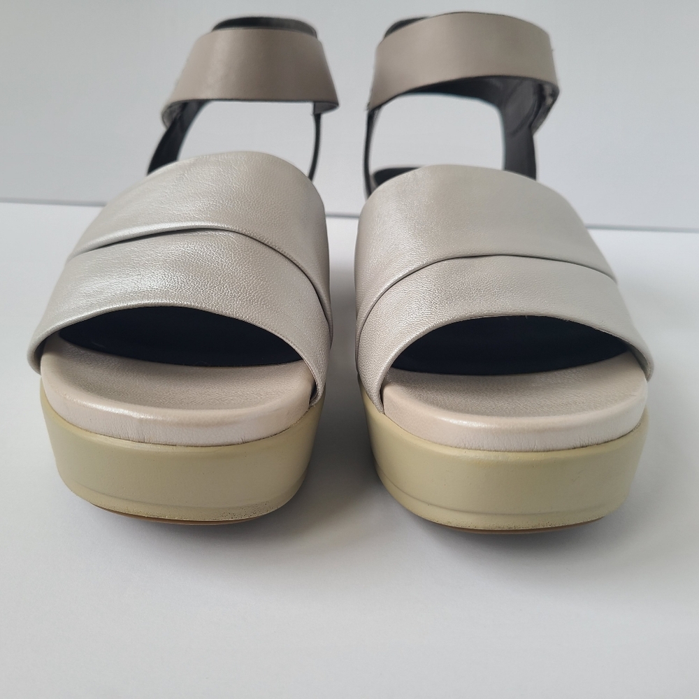 Naked Feet Size 10 Koda Strappy Leather Platform Wedge Sandals Ankle Strape Str… - Picture 7 of 15